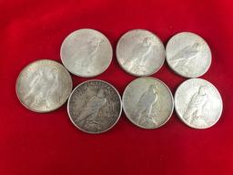 COLLECTION STARTER of Peace Dollars, 90% Silver, No duplicate dates