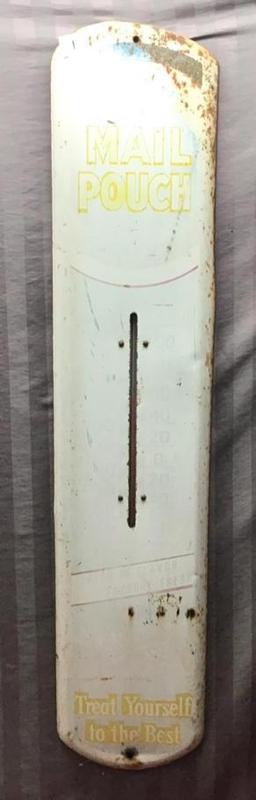 Original Mail Pouch Thermometer, 38 inches tall, with working thermometer