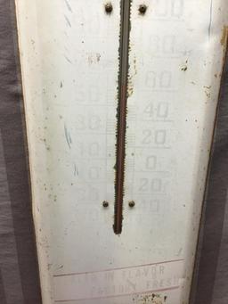 Original Mail Pouch Thermometer, 38 inches tall, with working thermometer