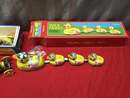 Reproducton Windup Tin Toys, 2 with boxes