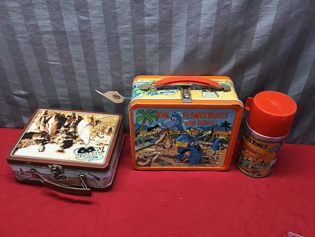 Flintstones Lunchbox with Thermos, and The Lone Ranger Lunchbox