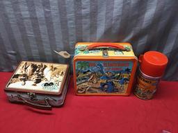 Flintstones Lunchbox with Thermos, and The Lone Ranger Lunchbox