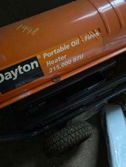 Dayton 215,000 BTU portable salamander heater