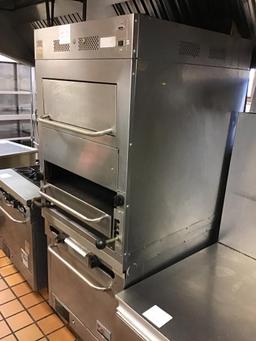 Southbend Gas Broiler, 79 inches tall, 32 inches wide, and 27 inches deep