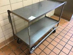 Stainless Steel Cart, 51 inches x 21 inches, 38 inches tall, on casters