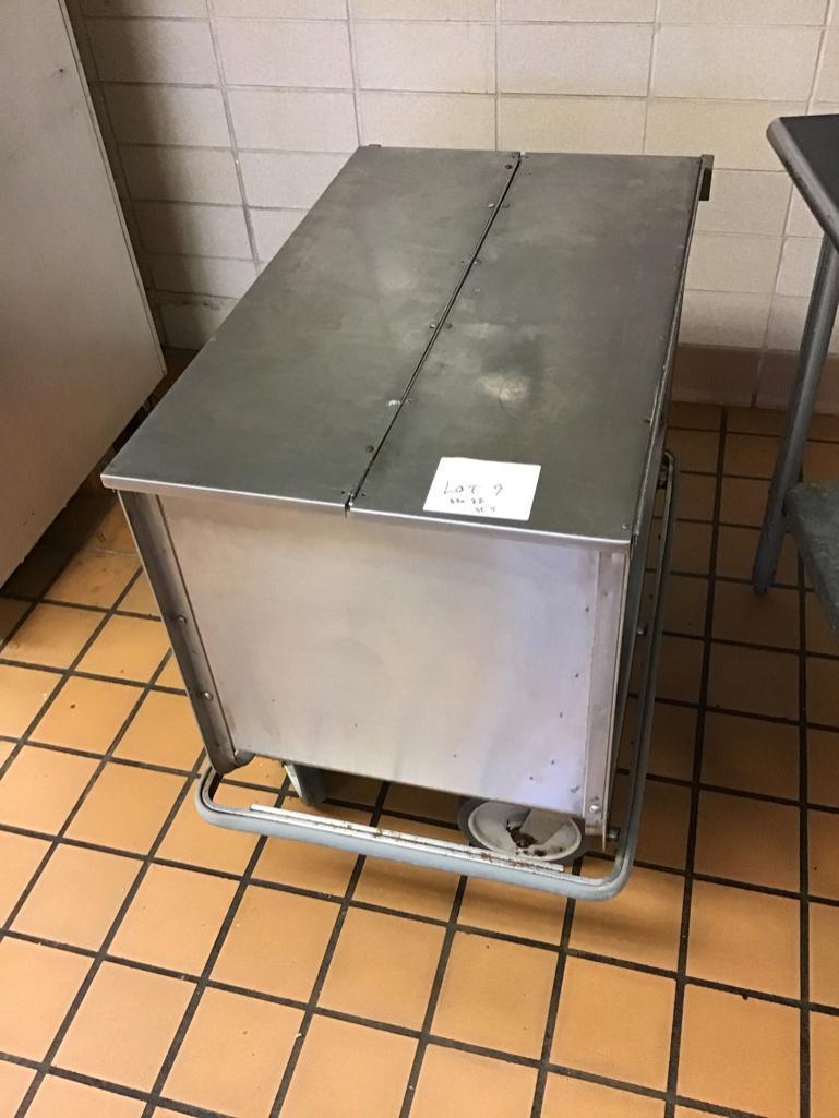 Stainless Steel cart on casters, 35 x 22 inches, 32 inches tall