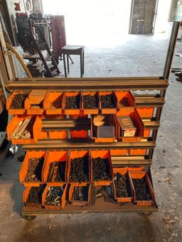 Rolling sorter full of assorted set screws & hardware