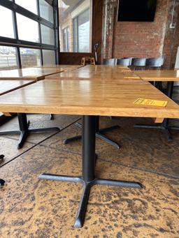 36 in x 36 in wood top tables for previous chair lots. (30 in high)