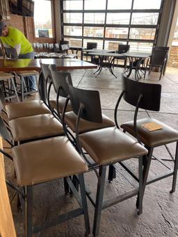 (7) 23 in high Steel Retro Restaurant Chairs