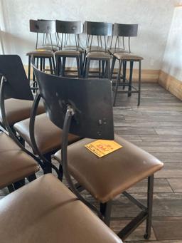 (12) 23 in high Steel Retro Restaurant Chairs