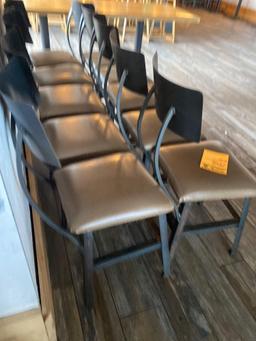 (10) 19 in high Steel Retro Restaurant Chairs