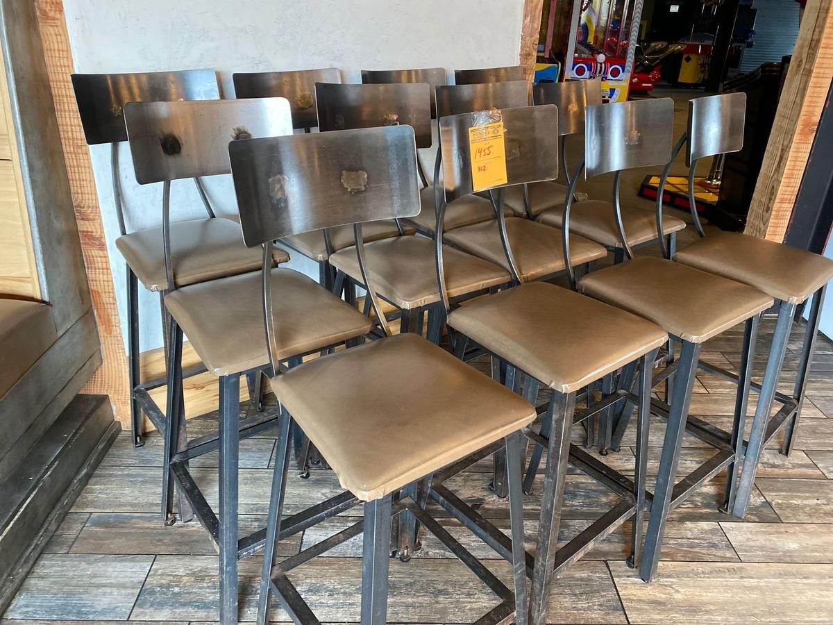 (12) 29 in high Steel Retro Restaurant Chairs