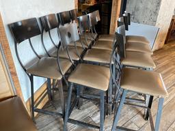 (12) 29 in high Steel Retro Restaurant Chairs