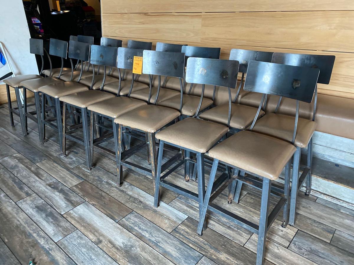 (16) 23 in high Steel Retro Restaurant Chairs