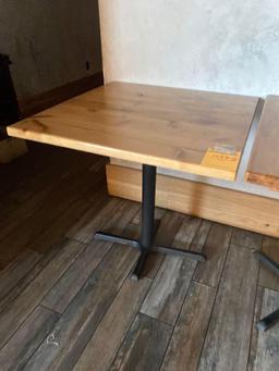 36 in x 36 in x 36 in Wood Top Restaurant Table