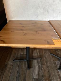 36 in x 36 in x 36 in Wood Top Restaurant Table