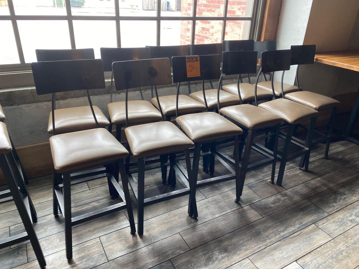 (12) 23 in high Steel Retro Restaurant Chairs