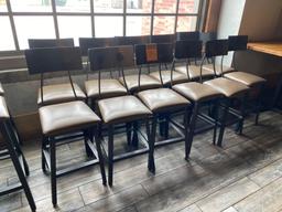 (12) 23 in high Steel Retro Restaurant Chairs