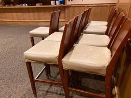 (7) 30 in high Upholstered High Top Bar Chairs