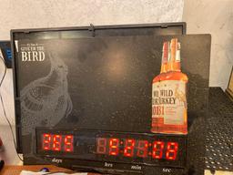 Wild Turkey Clock