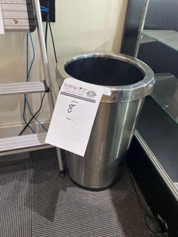 Stainless behind the counter trash can