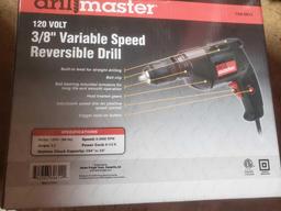 New Drill master 120 V 3/8 inch variable speed reversible drill