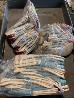 Large bulk lot of assorted welding and work gloves