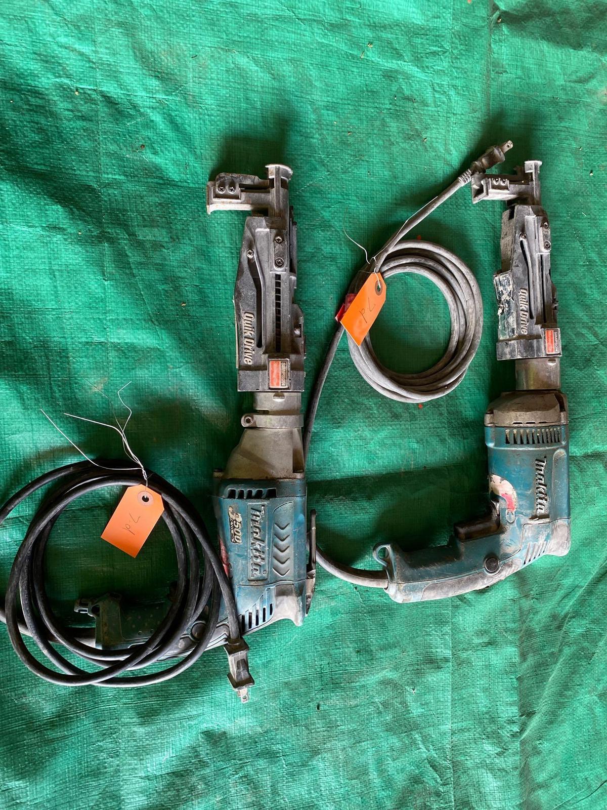 (2) Makita Quik Drive Deck Guns