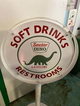 Sinclair portable service station sign, approx 52 inches tall, modern reproduction