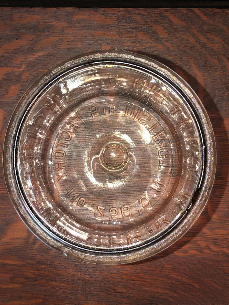 Vintage 5th District Tobacco Store Counter Cigar Glass Jar