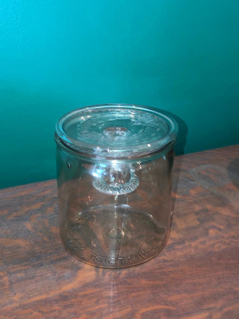 Vintage 5th District Tobacco Store Counter Cigar Glass Jar