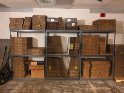 (3) Sections of Light Duty Office/Warehouse Racking (sells for one money) Contents in Next Lots