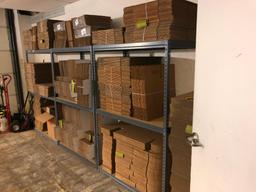 (3) Sections of Light Duty Office/Warehouse Racking (sells for one money) Contents in Next Lots