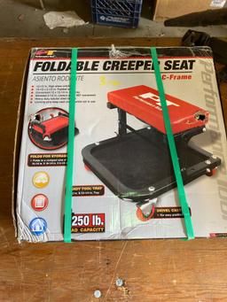 New in box Performance Tool Foldable Creeper Seat