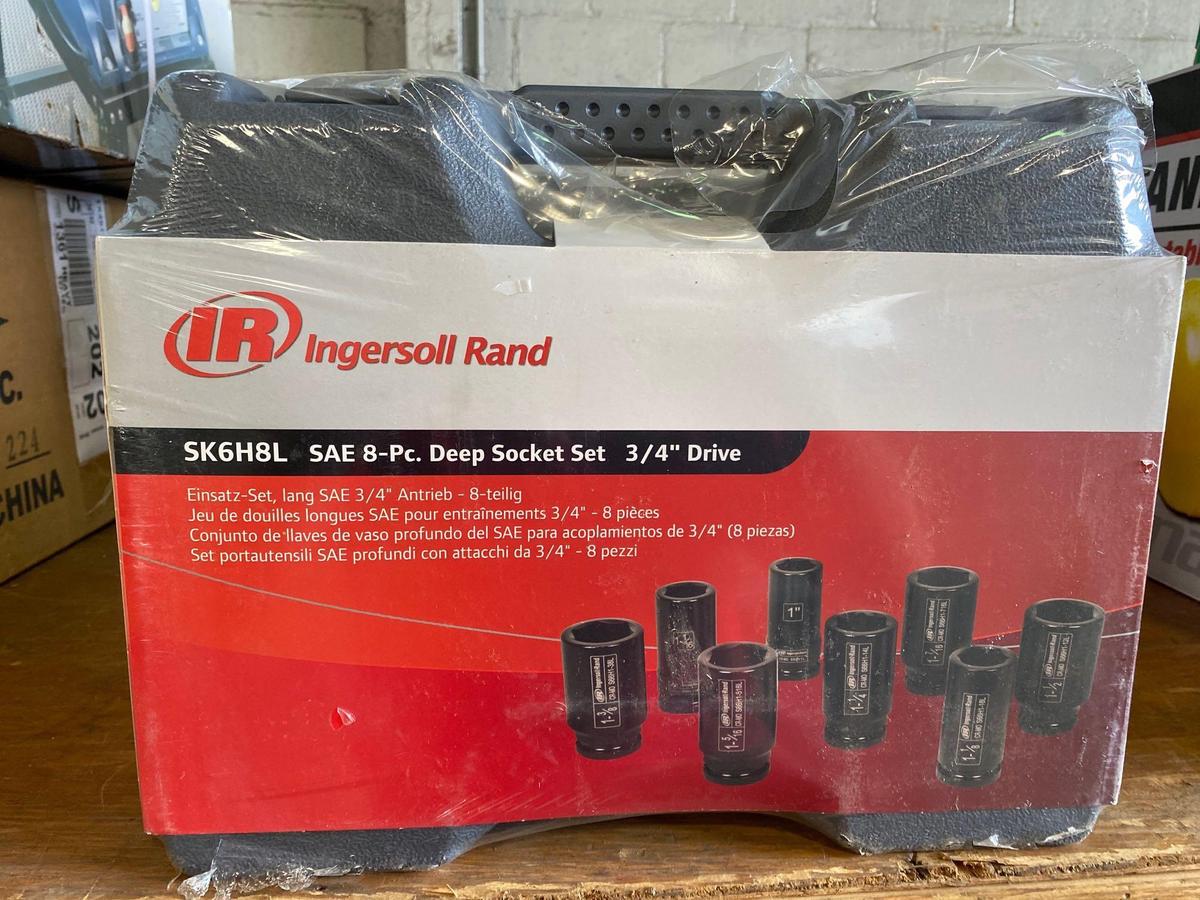 New in box Ingersoll Rand SAE 8pc deep sockets 3/4 in drive