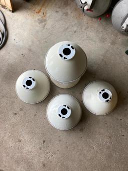 Industrial Shop Light Domes with Electrical Boxes