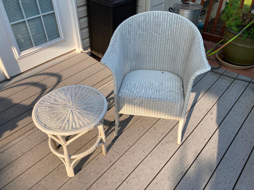 Wicker Chair & Table