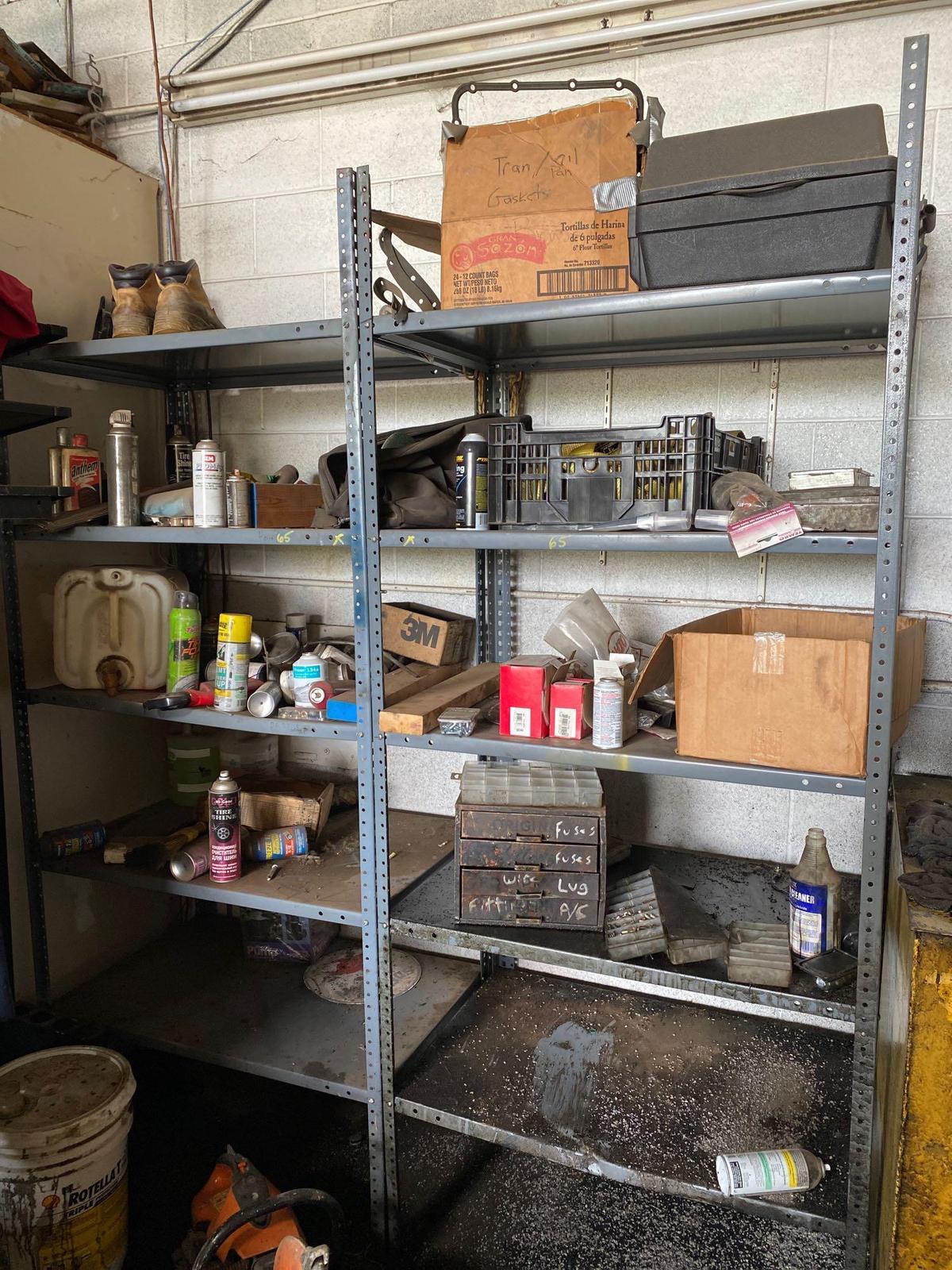 2 metal shelves- no contents