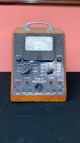 Antique Simpson Vacuum Tube Voltmeter 266