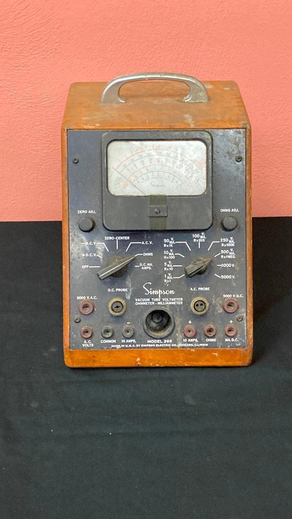 Antique Simpson Vacuum Tube Voltmeter 266