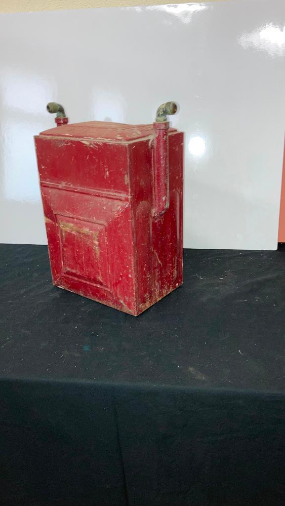 Vintage Red Metric Metal Works Erie Pa Gas Meter