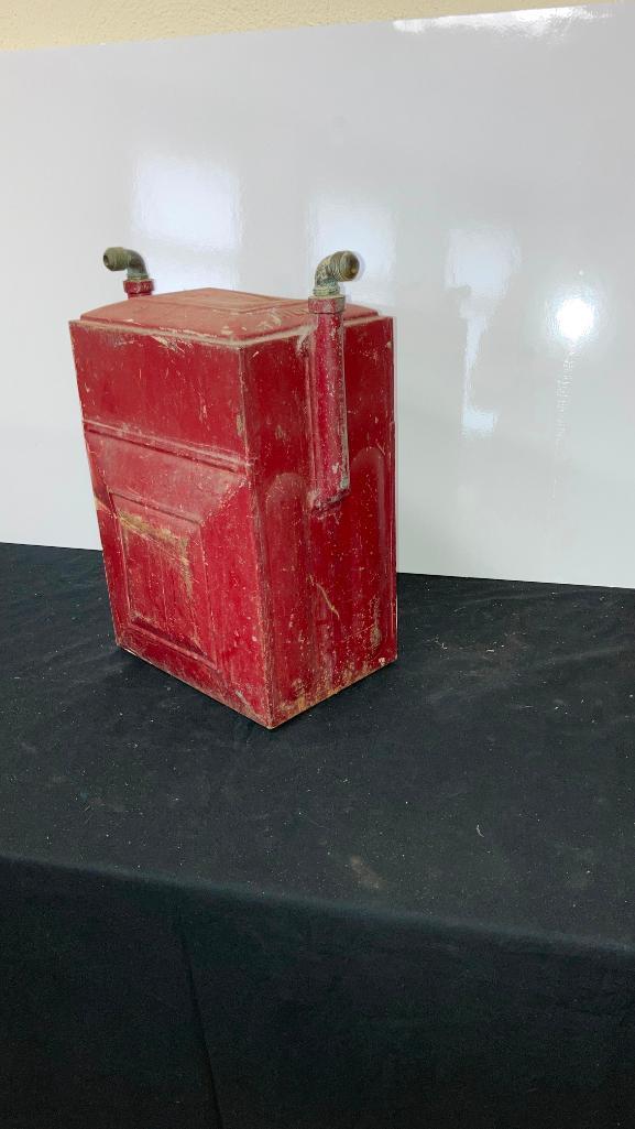 Vintage Red Metric Metal Works Erie Pa Gas Meter