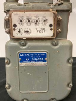 Vintage American Meter Company - Singer Division AC-175 Gas Meter