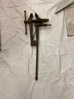 Vintage Blacksmith Jaw Post Leg Vise