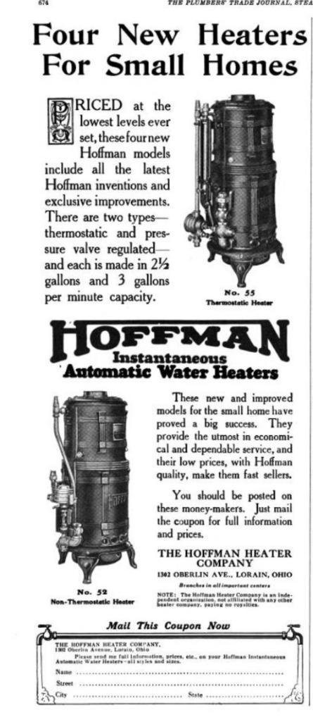 Antique Hoffman Water Heater