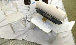 Vintage Ironrite Model 95 Automatic Ironer with Accompanying Chair