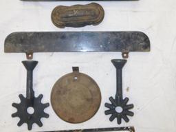 Miscellaneous Stove Parts Including Hardware and Front Plate from The Dangler Stove Company