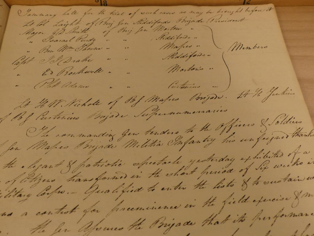 RARE Historical Document- Batalion Orders in Ledger