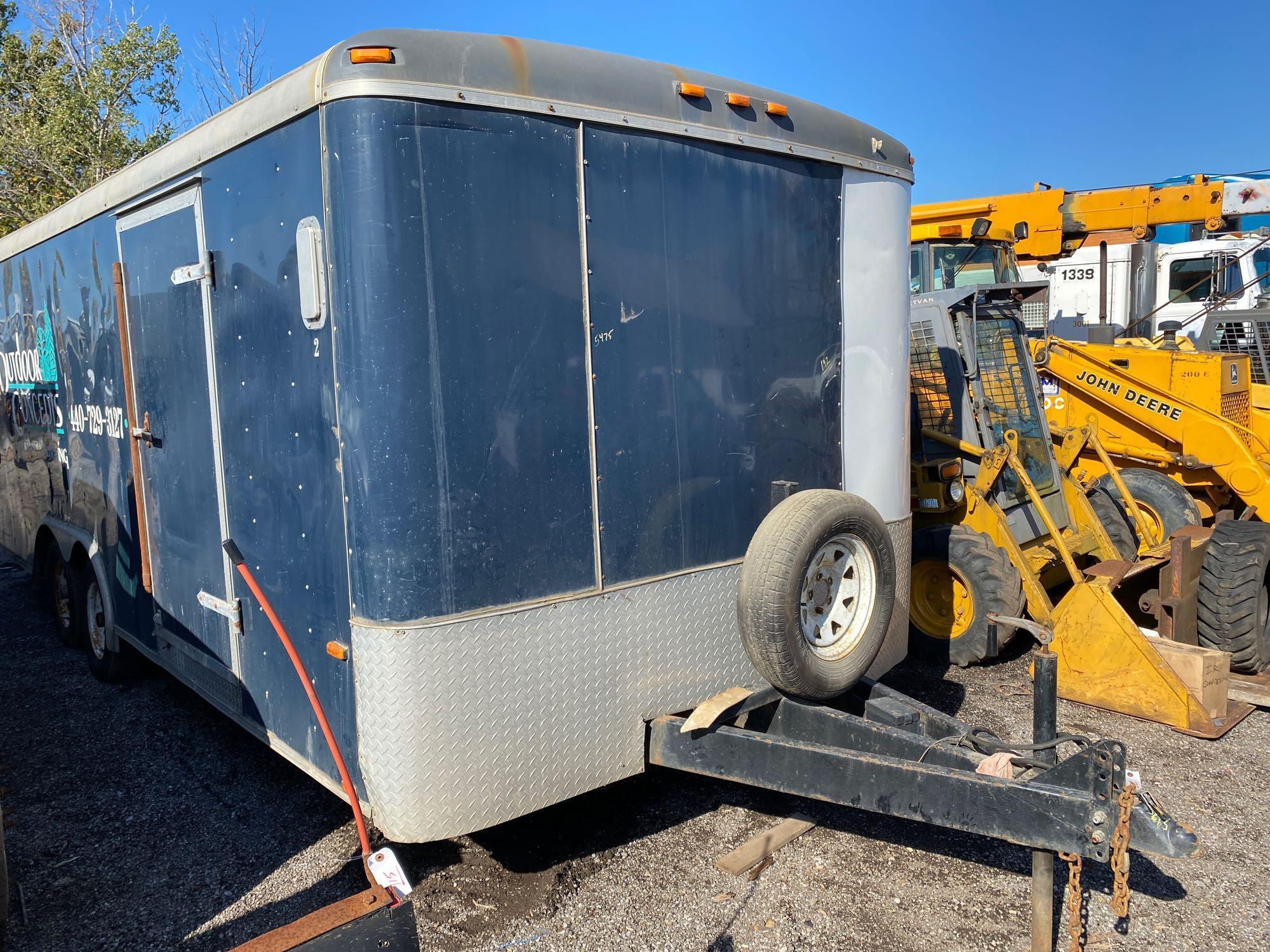 Cargo Pro 20ft x 8ft Enclosed Tandem Box Trailer.