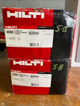 (2) New boxes of Hilti 14x3/4 self tapping screws (8000 pcs)